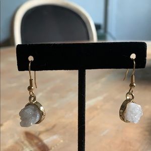 Ayle M. White Gem Crystal Earrings